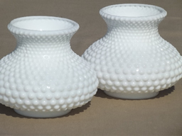 vintage milk glass lamps & shades