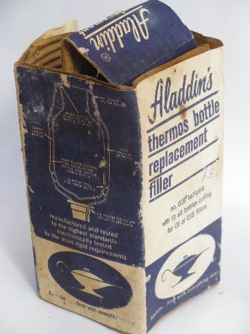 01B & 31F replacement glass Thermos bottle liners in original old boxes