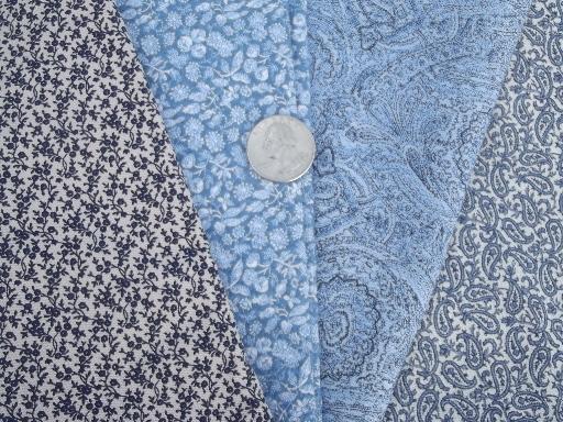18 lbs cotton print quilt fabrics, designer quilting prints scrap fabric lot