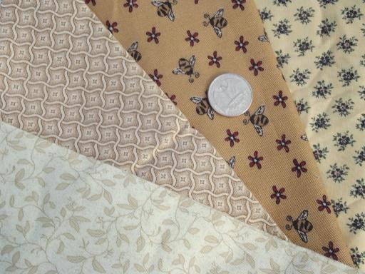 18 lbs cotton print quilt fabrics, designer quilting prints scrap fabric lot
