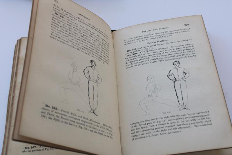 1860s antique book health exercise calisthenics gymnastics for proper elocution public speaking