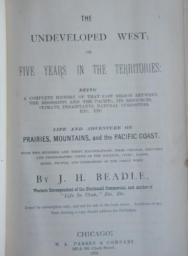 1870s book salesman's sample western frontier stories, engravings