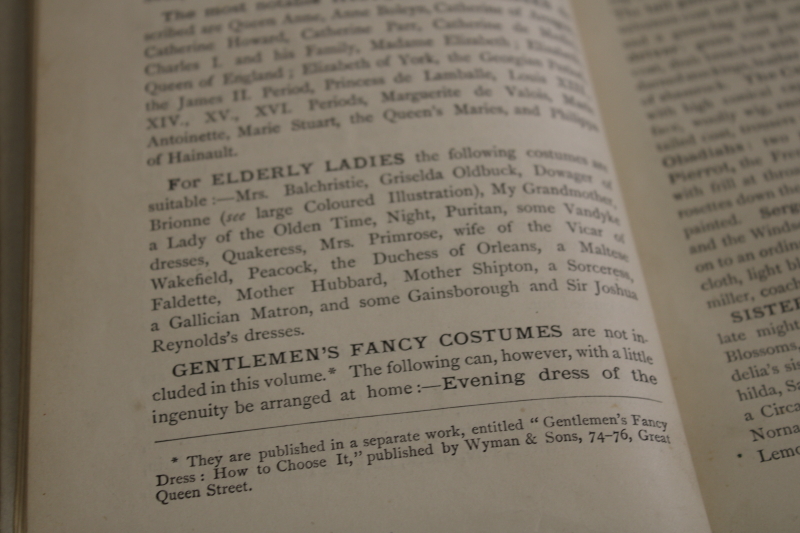 1880s book of masquarade ball gowns, costume dresses, historical costuming dressmaking Victorian era
