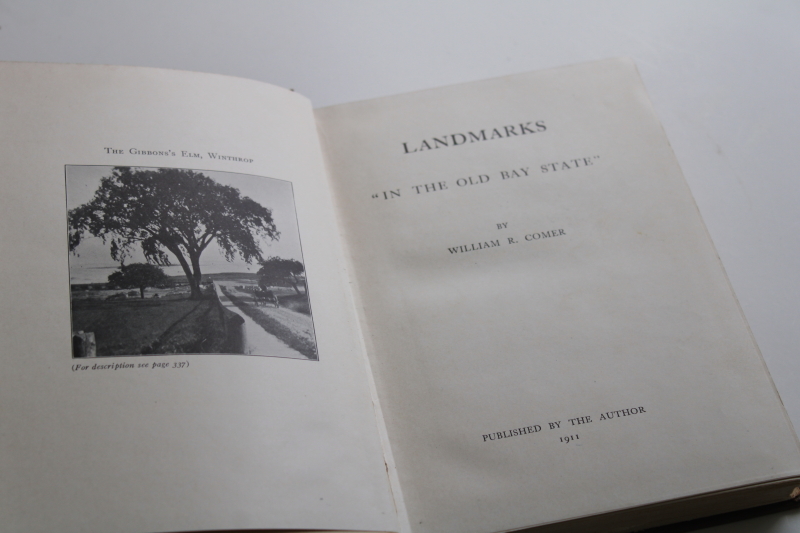 1911 vintage book Massachusetts Landmarks Old Bay State, antique photos historic buildings