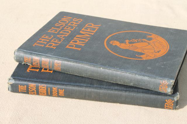 1920s vintage reading primer & early reader book one Elson Readers w/ lovely old pictures