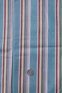 1930s or 40s vintage fabric, candy striped cotton shirting, dapper dress shirt material