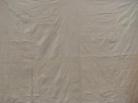 1930s pinwheel quilt, primitive vintage cotton flour sack fabric patchwork