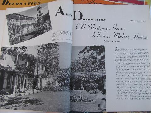 1930s vintage Arts & Decoration magazines lot, art deco modern & antiques
