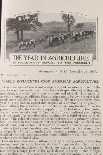 1932 US Department of Agriculture yearbook, vintage USDA farm year book 