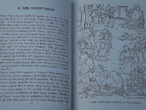 1940 vintage Girl Scout Handbook, 1946 edition scouting guide book