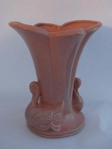 1940s - 50s pottery, vintage garden pots, planters & flower vases, pretty spring colors