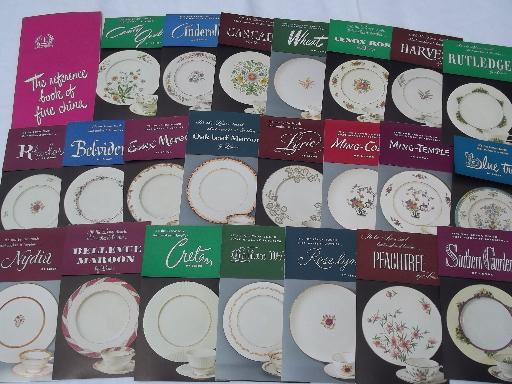 1940s vintage Lenox china patterns catalog leaflets lot and booklet