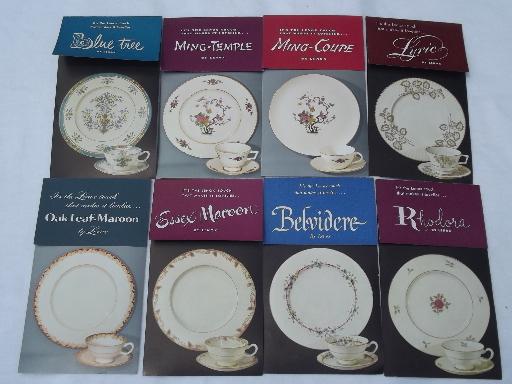 1940s vintage Lenox china patterns catalog leaflets lot and booklet
