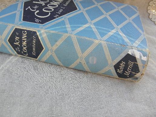 1940s vintage edition The Joy of Cooking cook book, dated 1943