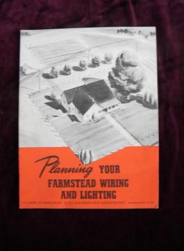 1946 USAD rural electrification bulletin Farmstead Wiring and Lighting