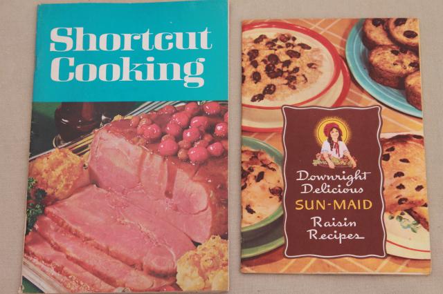 1950s 60s 70s cookbooks lot, old advertising recipe booklets, vintage appliance guides