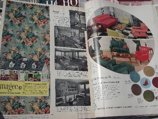 1950s vintage American Home decorating magazines lot, 12 back issues