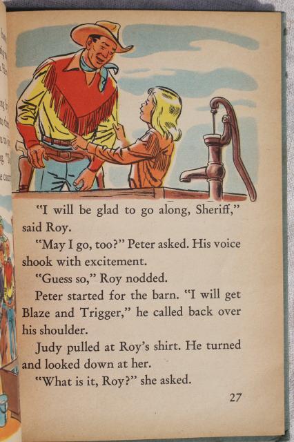 1950s vintage Roy Rogers on the Double R Ranch picture book early reader western story