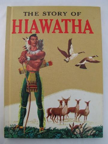 1950's vintage Story of Hiawatha book, Armstrong Perry
