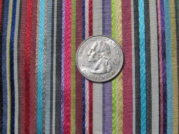 1950s vintage acetate taffeta, colored silk satin ribbon stripe