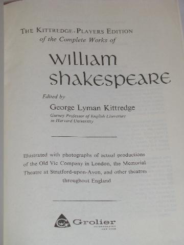 1958 Kitteredge Players Complete Works Shakespeare, play photos
