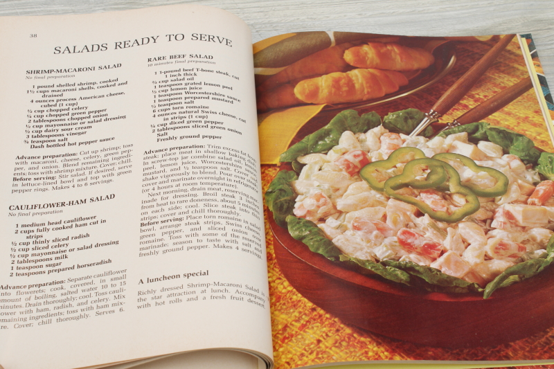 1970s vintage Better Homes Gardens cookbook Make Ahead Meals recipes