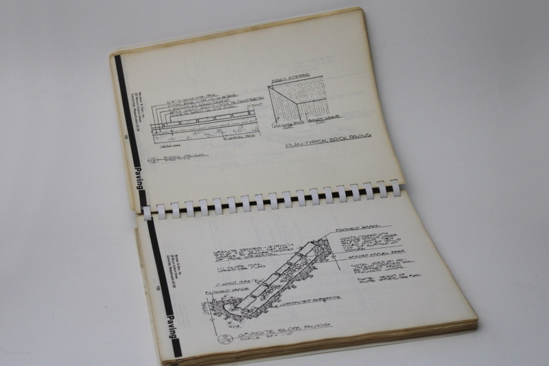 1970s vintage book environmental design architectural drawings, Landscape Site Construction Details