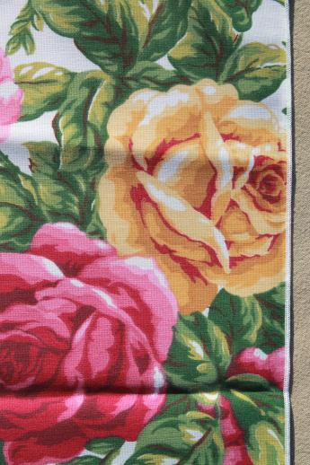 1990s Royal Albert Old Country Roses china go-along cloth fabric napkins, never used