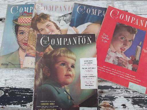 30s 40 50s vintage Woman's Home Companion magazines lot, 14 issues