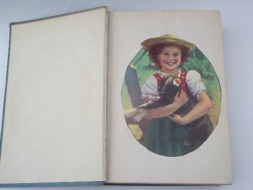30s vintage Heidi and sequels series books, Shirley Temple photos