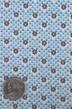 40s 50s vintage tiny daisies print cotton fabric, 36 wide x 4 yards