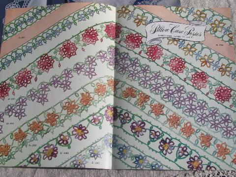 40s vintage crochet booklets lot, lacy trims, lace edging patterns