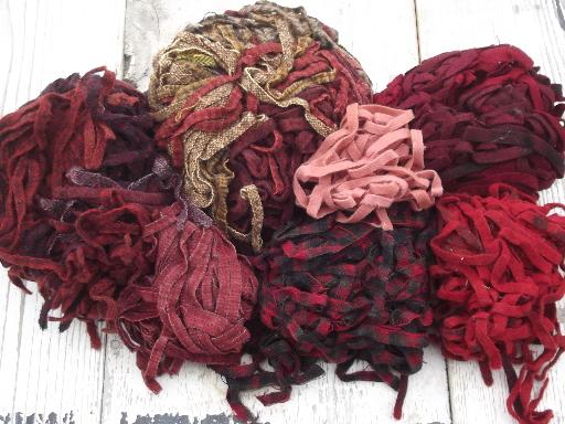 5 lbs wool strips for rug hooking, huge lot pre-cut wool fabric in vintage colors