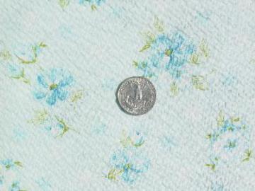 50's cotton plisse fabric, blue floral