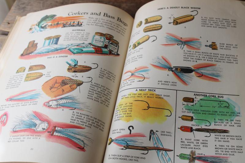 50s vintage Golden Book of Crafts & Hobbies, camp craft projects, DIY how-to