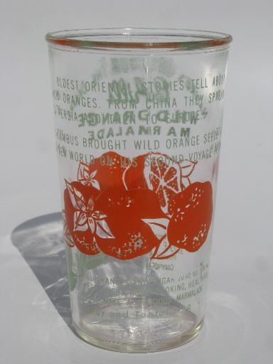 50s vintage jelly glass, Cahill's Wild Orange marmalade from Phoenix