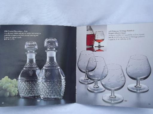 64 page Princess House glassware catalog, glass patterns vintage 1981
