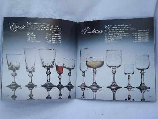64 page Princess House glassware catalog, glass patterns vintage 1981