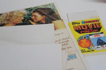 70s 80s vintage Topps bubble gum giant pin up movie posters lot, Grease, Star Wars, Jaws etc