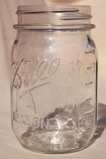 70s vintage Ball Mason flower series glass canning jar, Black Eyed Susan