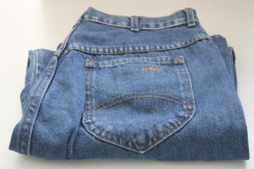 80s 90s vintage Chic high rise mom style blue jeans size 18 all cotton denim made in USA