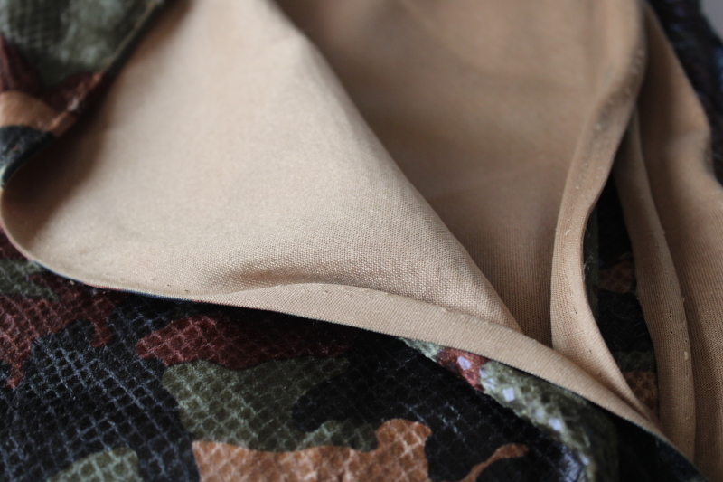 90s vintage camo print brushed poly knit fabric lizard texture retro grunge camouflage