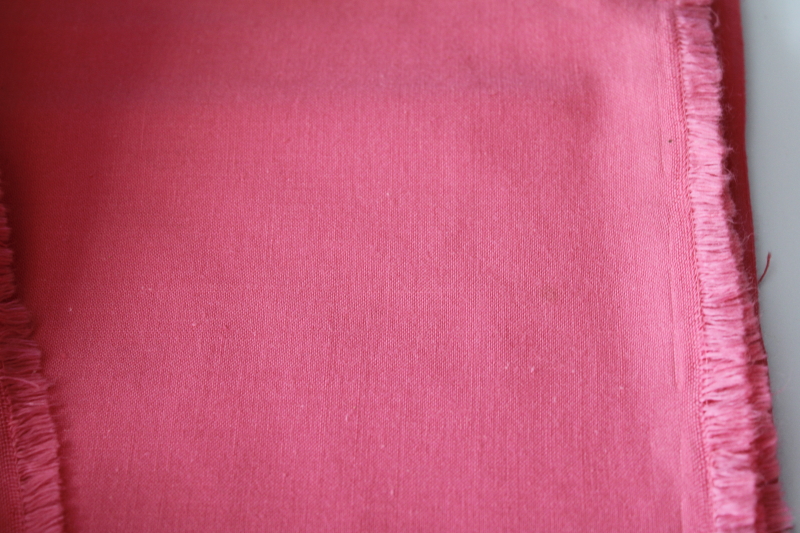 90s vintage watermelon pink solid color heavy cotton fabric 58 inches wide