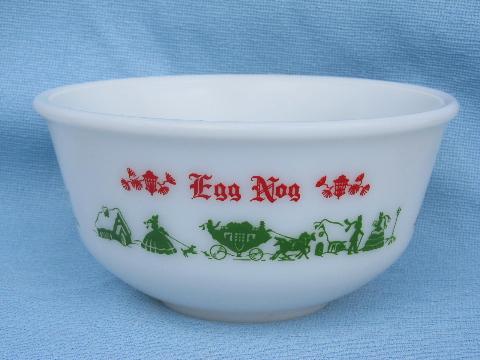 A Christmas Carol scene holiday punch bowl and cups, vintage Tom and Jerry
