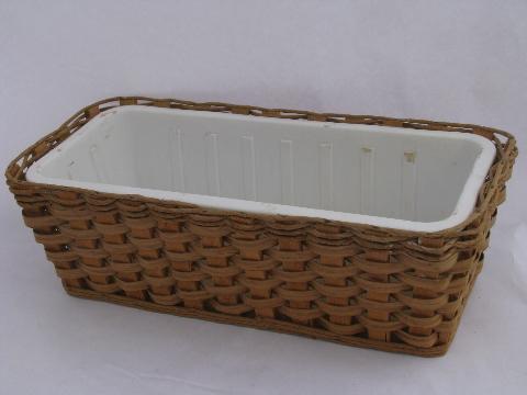 American made Kochbasket flower window box basket w/ heavy plastic planter