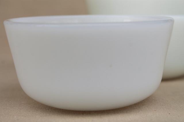 Anchor Hocking Fire King oven proof milk glass baking dishes or custard cups 