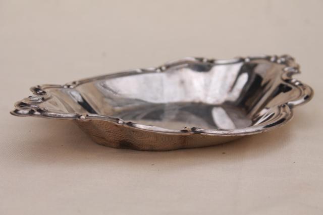 Art Nouveau style repousse silver, antique & vintage silver plate trays & serving dishes