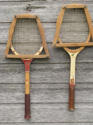Bancroft - Wimbledon wood tennis racquets, vintage tennis rackets lot