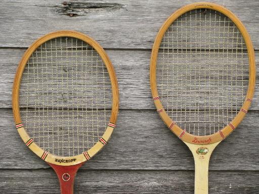 Bancroft - Wimbledon wood tennis racquets, vintage tennis rackets lot
