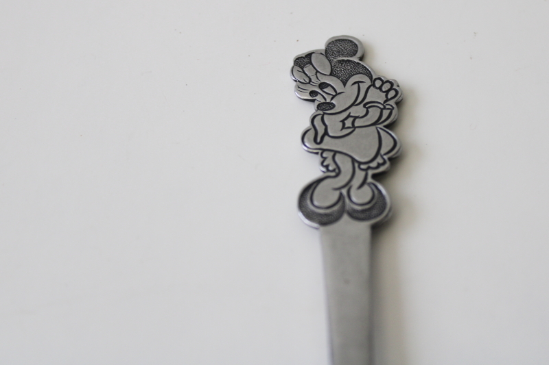 Bonny Japan stainless fork, vintage Disney Minnie Mouse baby size silverware